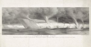 Waterspouts at Sea Near Sicily, 1827 by Félix Achille Beaupoil Saint Aulaire