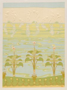 Decoration in Enameled Tiles for Bathroom by Félix Albert Anthyme Aubert