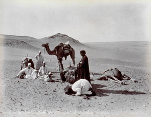 Egyptian Cameleers During a Pause in the Desert