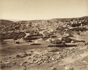 Panoramic View of Nazareth, Israel by Félix Bonfils