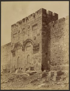 Golden Gate Exterior: Jerusalem by Félix Bonfils