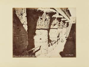 Portico of the Temple of Esneh, Egypt by Félix Bonfils