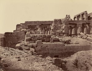 Ruins of the 3rd Pylon of the Temple (Southeast) Left Part (Karnak) Thebes by Félix Bonfils
