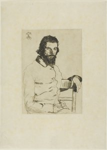 Portrait of Meryon by Félix Henri Bracquemond
