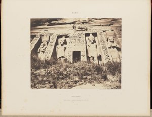 Abu Simbel. Small Temple - Central Part of the Facade by Félix Teynard