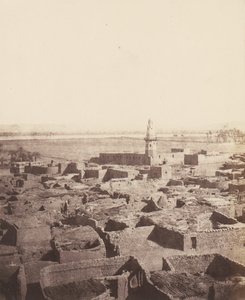 Edfou, General View of the City from the Central Platform of the Pyramid