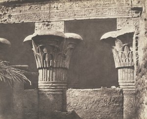 Esneh Latopolis, Construction Ensablée - Architrave, Shafts and Capitals by Félix Teynard