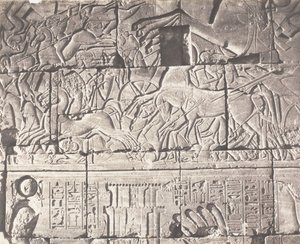 Karnak Thebes, Enclosure of the Palace - Details of Sculptures at Point O, 1851-52, printed 1853-54