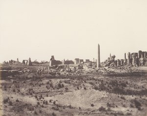 Karnak Thebes, General View of the Ruins Taken from the North-East, 1851-52, printed 1853-54