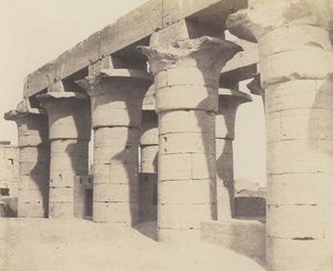 Louksor Thèbes. Construction Centrale - Grande Colonnade by Félix Teynard