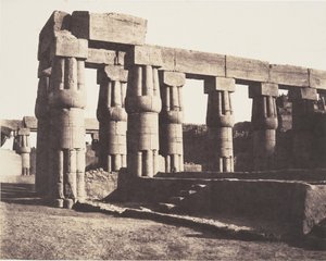 Luxor Thebes, Later Construction - Galleries - Parallels, 1851-52 by Félix Teynard
