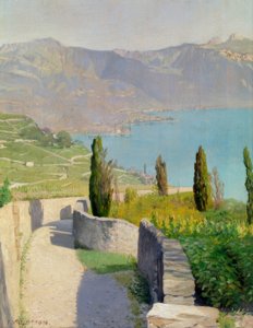 Landscape by the Lake from Chexbres by Félix Vallotton