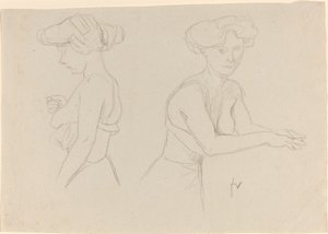 Two Studies of a Woman Dressing, 1890s by Félix Vallotton