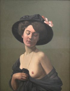 Young Woman in a Black Hat, 1908 by Félix Vallotton