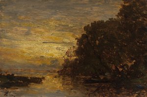 The Seine at Billancourt, Sunset, 2nd Half of the 19th Century