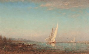 Martigues, the White Sail, between 1890 and 1895 by Félix Ziem