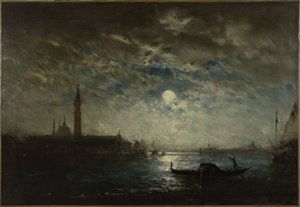 Venice and the Campanile in the Moonlight, between 1870 and 1890 by Félix Ziem