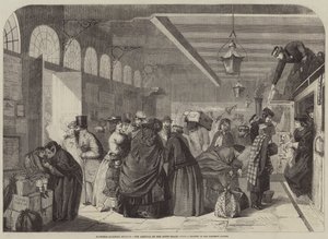 Hastings Railway Station, the Arrival of the Down-Train by Florence Claxton