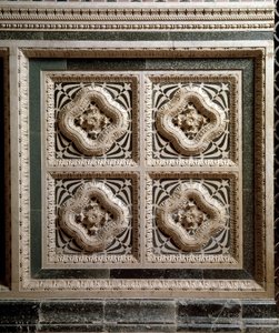 Detail of the Marble Wall Supporting the Marble Pulpit