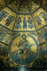 Mosaic on the Domed Ceiling of St Johns Baptistry, Florence by Florentine School