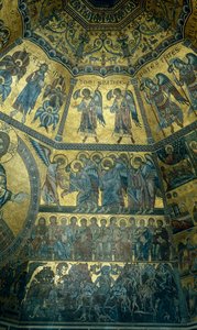 Mosaic on the Domed Ceiling of St Johns Baptistry, Florence by Florentine School