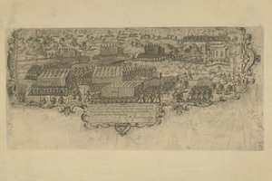 Battle at the Leffingedijk Between the State Troops of Ernst Casimir of Nassau and the Spanish of Albrecht of Austria, 1600 by Floris Balthasarsz. van Berckenrode