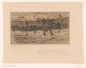 Landscape with Two Figures by the Water by Floris Verster