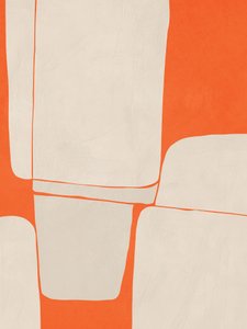 Geometric Orange Blocks