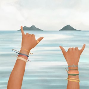 Shaka Hands Tropical Ocean