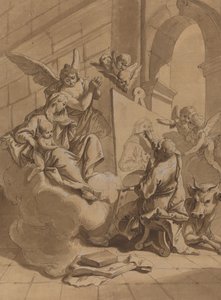 Saint Luke Painting the Virgin by Follower of Francesco Fontebasso