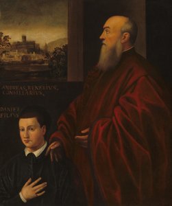 Andrea Renier and His Son Daniele by Follower of Jacopo Tintoretto