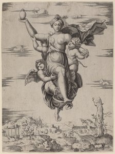 Psyche Carried to Olympus by Follower of Marcantonio Raimondi after Raphael