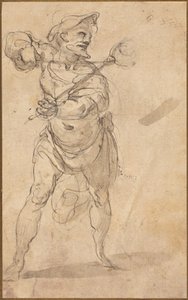 A Tormentor With Tongs by Follower of Taddeo Zuccaro