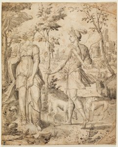 Esau Meets Rebecca After the Hunt Empty-Handed by Fontainebleau School