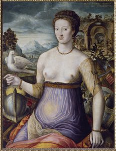 The Allegory of Peace, or Diane de Poitiers Holding a Dove (Portrait of the Duchess of Valentinois Diane de Poitiers)