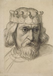 The Spirit of Justice - Study for the Head of a Counsellor by Ford Madox Brown