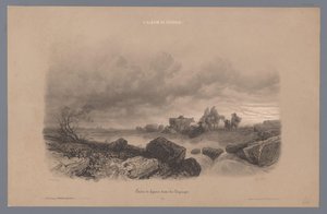 Travelers and Cows by a Stream in a Landscape