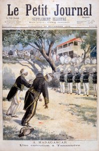 Execution by Firing Squad in Tananarive, Antananarivo, Madagascar by Fortuné Méaulle