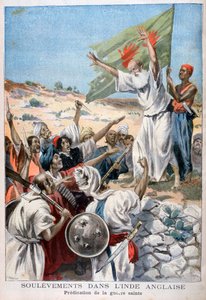 Preaching Holy War during an uprising in British India, 1897 by Fortuné Méaulle