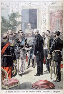 Prince Ourousoff, Ambassador of Russia Meeting Félix Faure, 1898 by Fortuné Méaulle