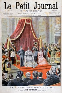 The Spanish Queen Giving a Speech, Spanish-American War, 1898 by Fortuné Méaulle