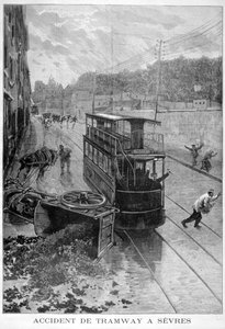 Tram accident, Sevres, Paris, 1897 by Fortuné Méaulle