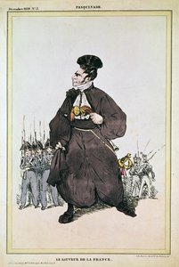 Caricature of Baron Pasquier as Saviour of France, 1830 by Fortune Delarue