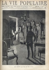 A man surprises an intruder at home in the middle of the night. Illustration of F. Meaulle after B. Borione for 