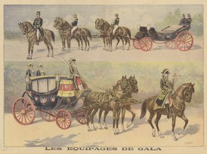 Carriages Used by the Tsar and Tsarina of Russia on Their Visit to France by Fortune Louis Meaulle