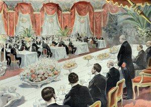 Dinner Offered to Felix Faure by Representatives of Commerce and Industry in 1897