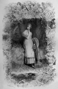 Fantine, Illustration of Les Miserables by Victor Hugo, Engraving by Fortune Meaulle
