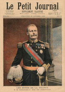 French Hosts, His Majesty Carlos I, King of Portugal, front cover illustration from 