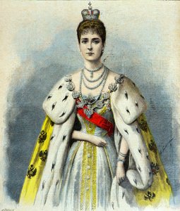 Portrait of Alexandra Feodorovna in Coronation Costume by Fortune Louis Meaulle