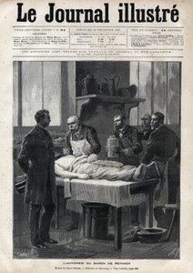 The Autopsy of Baron Jacques de Reinach (1840-1892) in 1892 - Engraving by Meaulle in 